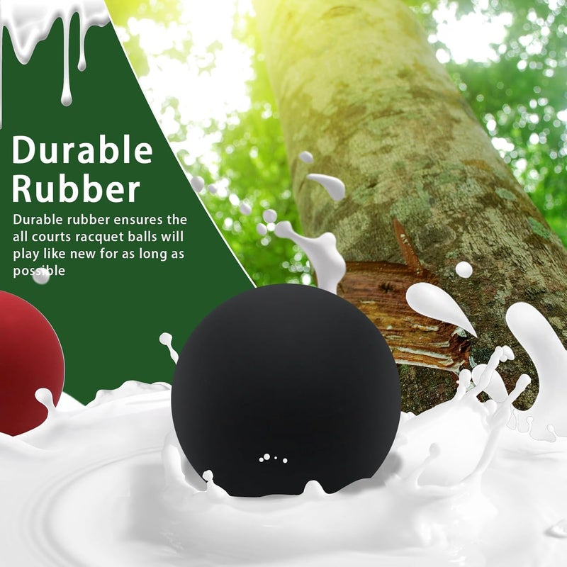 Magicorange 3 Pack Racquetball Multi Colored Racquetballs High Bounce Rubber Racquetballs - Image 3